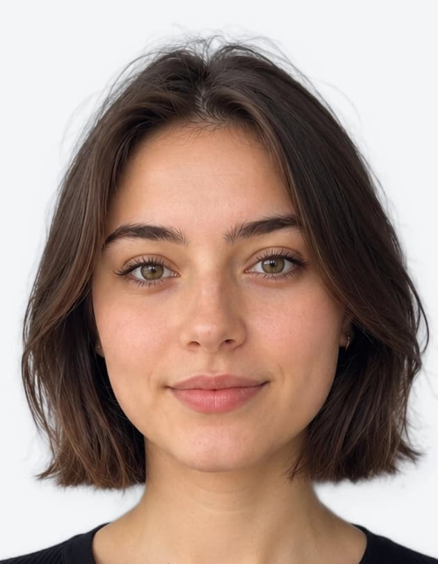 Photo cropped and resized to Singapore passport size