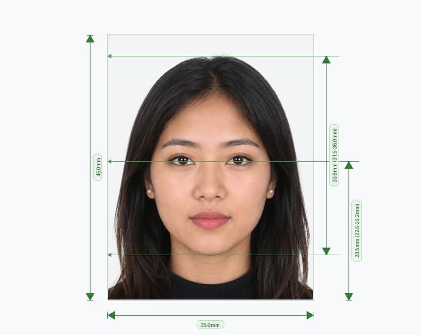 Official Nepal Visa photo compliance example