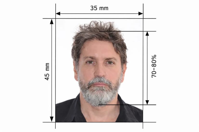 Official United Kingdom Passport photo compliance example