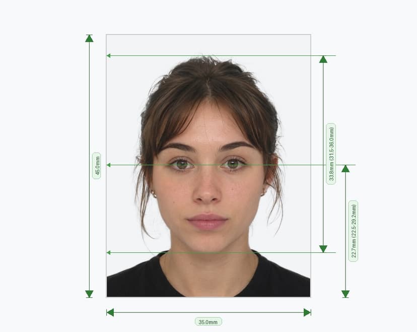 Official Germany Visa photo compliance example