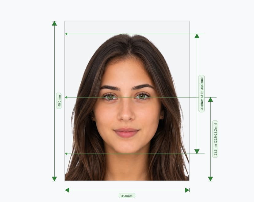 Official Lithuania Visa photo compliance example